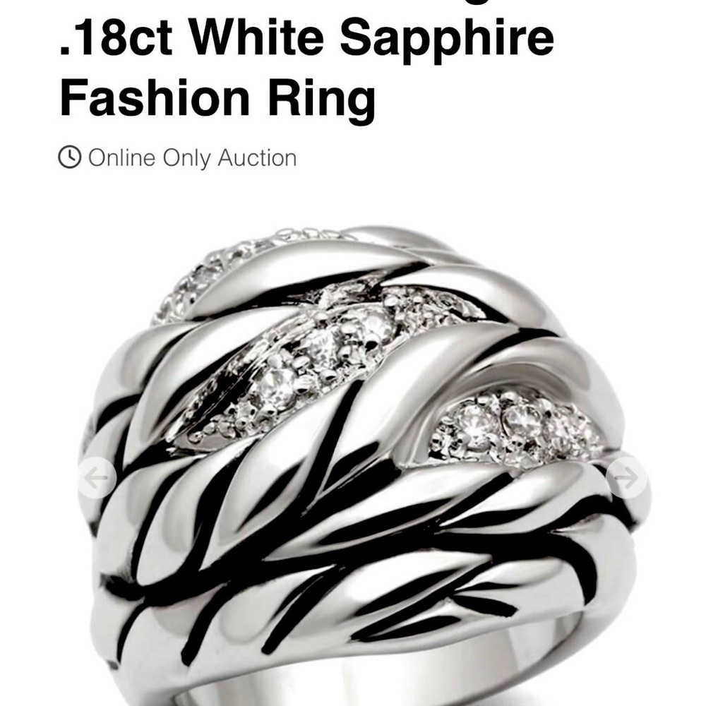 White Sapphire fashion ring